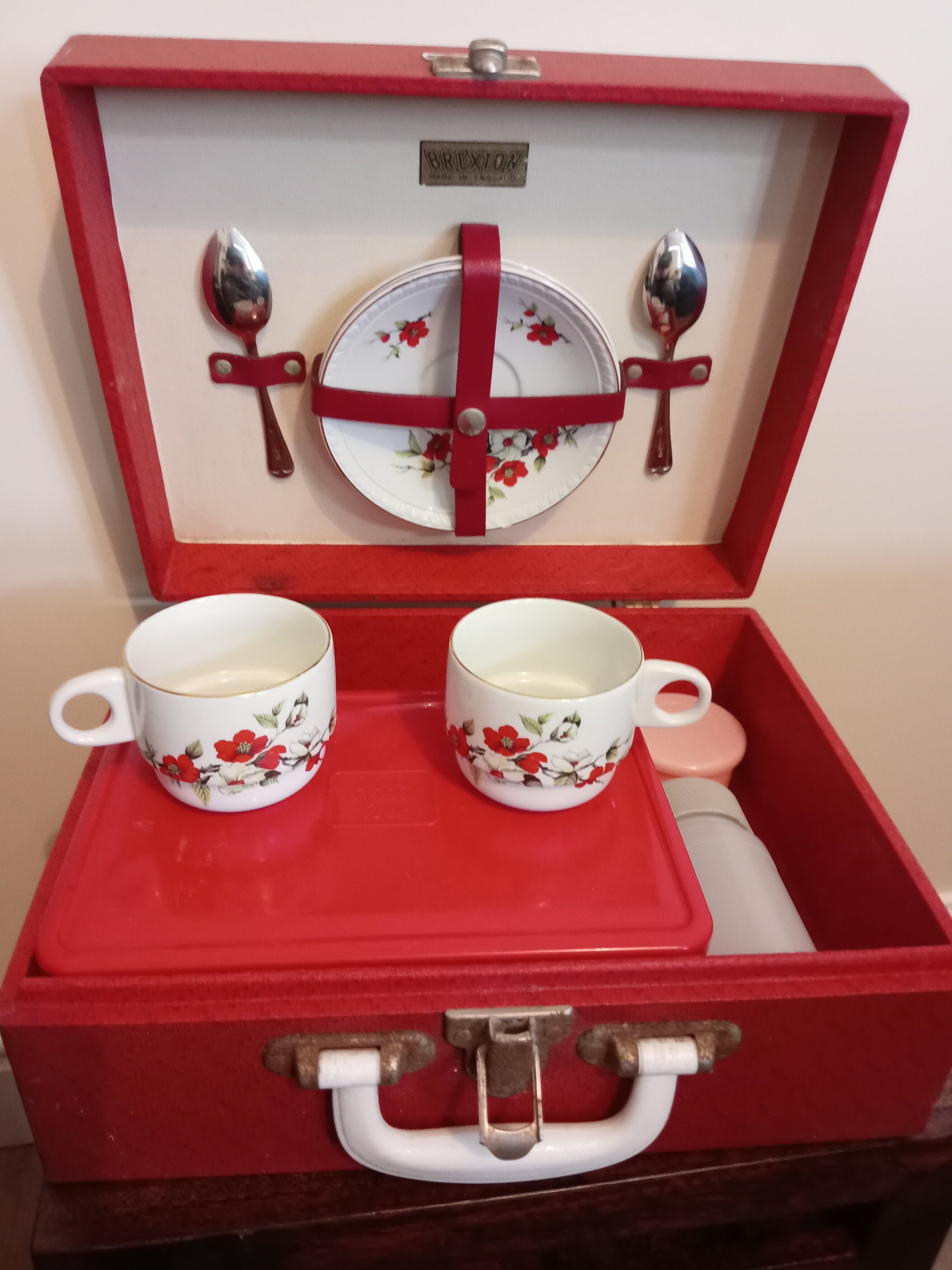 小物入れ BREXTON COLLECTION Brexton Picnic Case 1950s Vintage Red 2 Person - Etsy UK