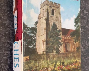 Observer&#39;s Book of  Old English Churches dust jacket  1969 edition