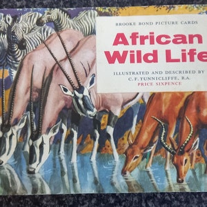 Brooke Bond-fotokaarten. Afrikaans wildleven. complete set in album
