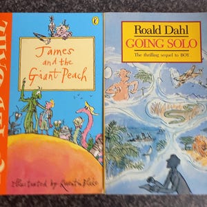 Ronald Dahl 2 books Going Solo and James and the Giant Peach