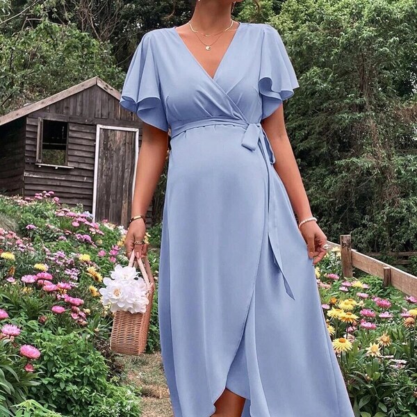 Maternity Wrap Dress Etsy