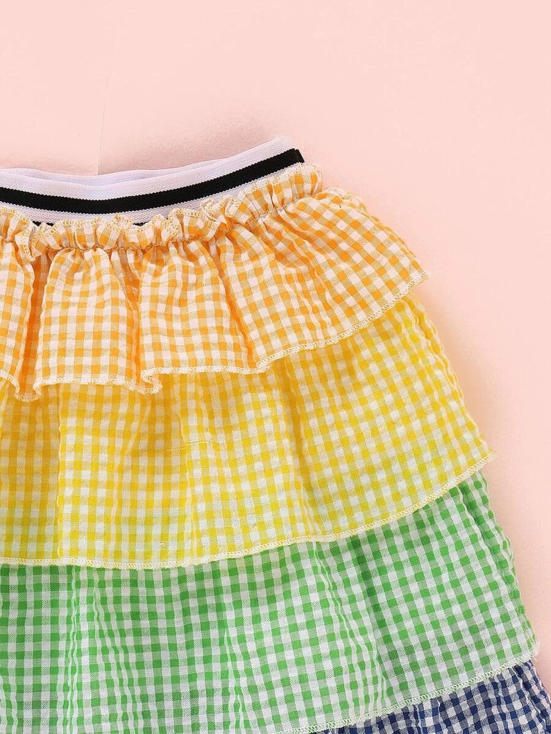 Cute Girl Clothing Sets Toddler Girls Gingham Top & Ruffled - Etsy