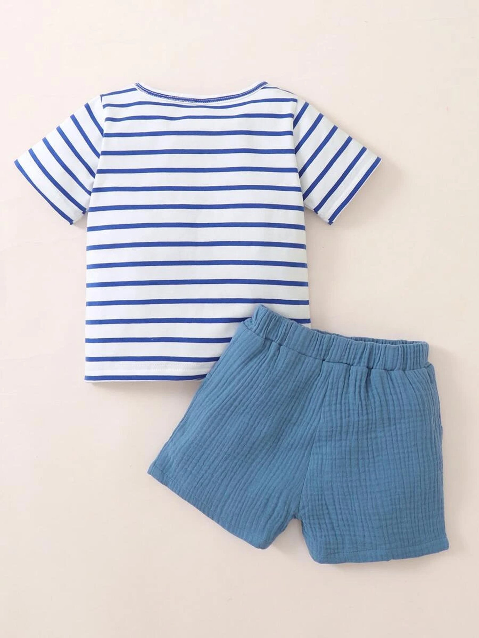 Cute Baby Boy Clothing Set Baby Boy Striped Pocket Patched Etsy