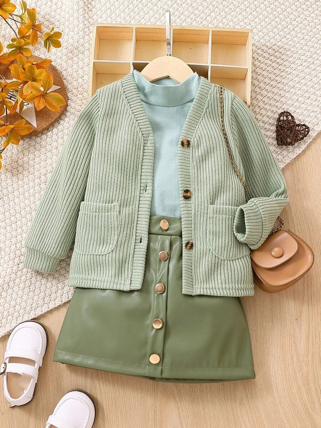 Cute Girl Clothing Set Toddler Girl Mock Neck Tee Button up Etsy