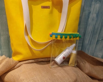 Handmade beach bag with matching toiletry bag!!