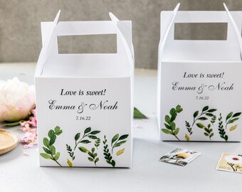 White Wedding Anniversary Engagement Party Cake Favour Boxes Table Decoration 