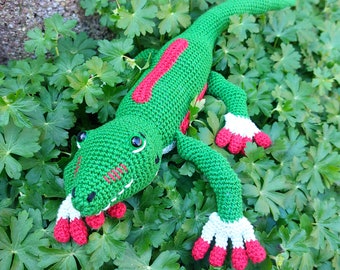 Crochet Pattern Amigurumi "Gecko Heribert" English Pattern PDF Download Lizard Amigurumi