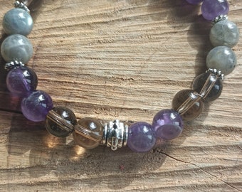 Rock Crystal Hematite Special Stop Tobacco Tobacco Control Smoked Quartz Lithotherapy Natural Stone Bracelet Amethyst