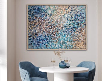Küsten Abstrakter Giclée Druck auf Leinwand: Blue Ocean Seascape, Ltd Edition