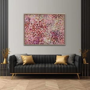 Blush Abstract Giclée Print: Rose Pink Floral Canvas, Modern Wall Art