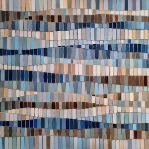 Coastal Abstract Canvas/ Blue Neutral Wall Art/ Nature-Inspired Modern Painting/ Calming Ocean Tones Home Decor/ 122x91cm