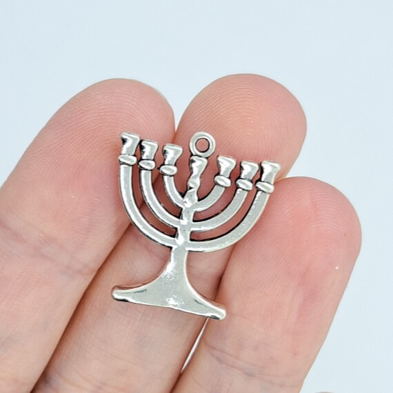 Menorah Charm Sterling Silver Candle Stick Menorah Charm Sterling Silver Candle Stick