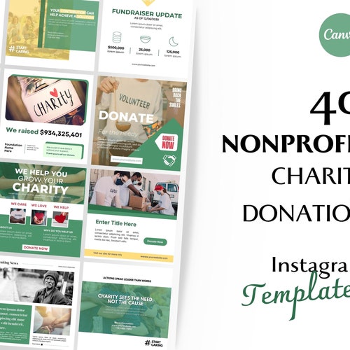 Charity Donation Instagram Post Templates Giving Tuesday Etsy