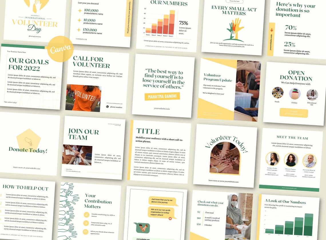 40 Nonprofit Instagram Templates Nonprofit Instagram Post Etsy