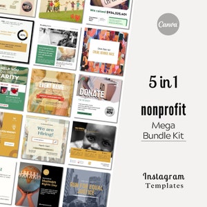 Nonprofit Instagram Templates Kit | Social Media Bundle (Digital Download)