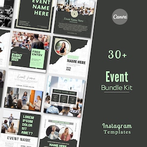 Event Instagram Bundle Kit | Event Instagram Post Templates | Event Instagram Story Templates | Event Flyer Templates | Nonprofit Flyer
