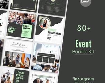 Event Instagram Templates | Social Media Post & Story Kit (PDF)