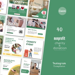 40 Instagram-mallar för ideella organisationer | Giving Tuesday (digital nedladdning)