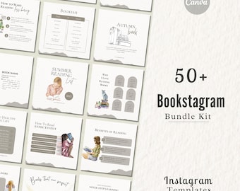 Bookstagram Instagram Bundle Kit | Bookstagram Instagram Templates | Book Blogger Instagram Templates | Bookish Templates