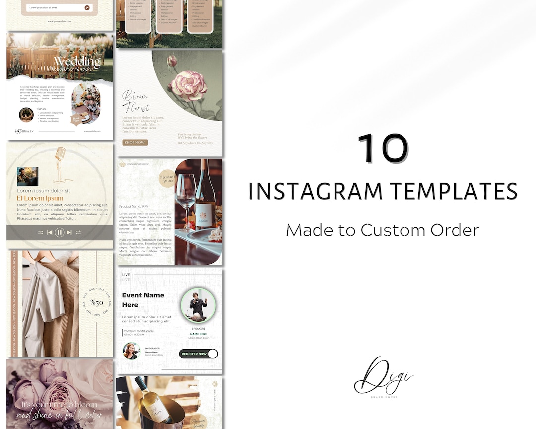 10 Custom Instagram Templates | Custom Order | Instagram Templates ...