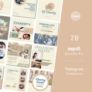 Nonprofit Instagram Bundle Kit | Nonprofit Instagram Post Templates | Nonprofit Instagram Story Templates | Nonprofit Instagram Templates