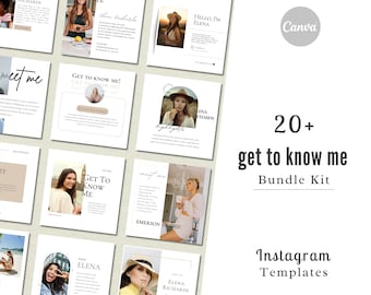 About Me Instagram Templates | Personal Introduction, Canva (Digital Download)