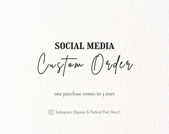 Custom Social Media Content | Instagram Post, Story (PNG)