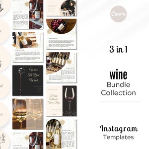 Wine Instagram Bundle Collection | Wine Instagram Templates | Wine Highlights Cover | Wine Business | Wine Shop | Winery