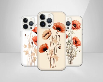 Poppy Flower Poppy Phone Case Poppy Phone Case Flower Cover For