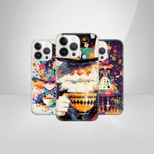 Mad hatter Phone Case Alice in wonderland Cover for iPhone 15Pro, 14, 13, 12, 11, Google Pixel 8, 7A, 6A, Samsung Galaxy S24 Ultra, S23fe, A