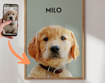 Hunde Portrait, Hundeportrait, Haustier Portrait, Portrait Hund, Hunde Portrait Auf Leinwand