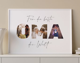 Personalisiertes OMA Foto Poster, Geschenk für Oma personalisiert, Oma Weihnachtsgeschenk, Fotogeschenk Oma, Geschenk für Oma