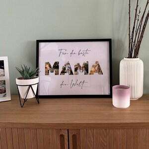 Geschenk für Mama personalisiert mit schwarzem Rahmen