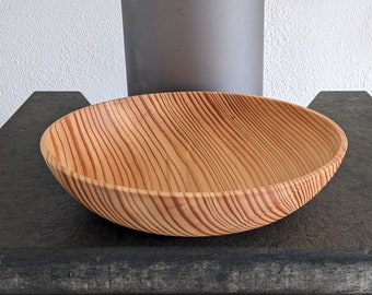 Wooden bowl turned from larch