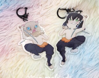 Llavero acrílico con imagen dual de Demon Ino de Anime