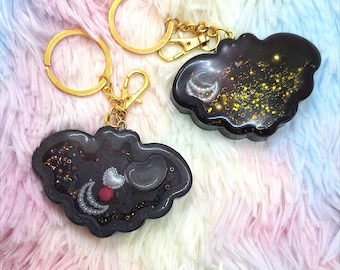 Llavero de resina con forma de murciélago de Halloween - Llavero de resina con forma de murciélago que se agita