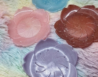 Cuenco de flor de cerezo – Cuenco de resina con forma de flor de cerezo para guardar joyas | Cuenco decorativo Sakura