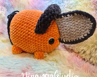 Po Chi Amigurumi - Juguete de ganchillo con elemento 'sierra'