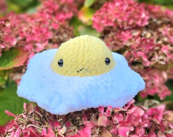 Huevo frito atrevido 'Heggtor' - Animal amigurumi de crochet como decoración