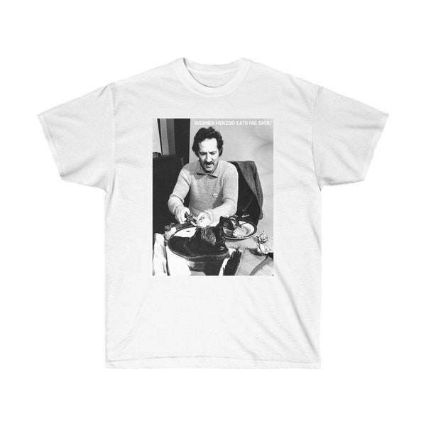 Werner Herzog Eats His Shoe T shirt film movie tshirt