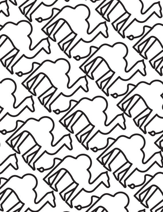 Animal Pattern Coloring Pages Digital Download 20 Page Etsy