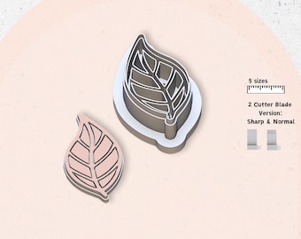 Leaf Clay Cutter STL File: Polymer Clay Jewelry, Cookie Designs (Digital Download)