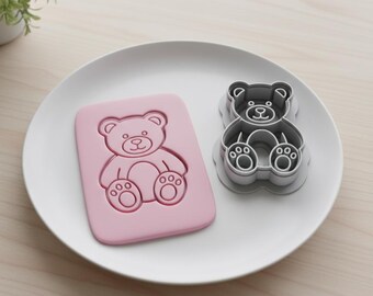 Baby Teddy Clay Cutter STL Bundle, Imprinted Design Earring Making (Digital Download)