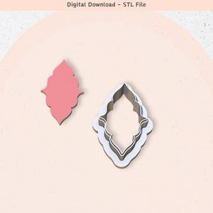 Frame Clay Cutter STL File: Polymer Clay Jewelry Tool (Digital Download)