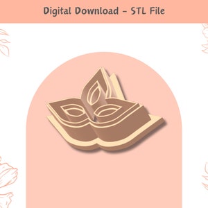 Flower Outline Clay Cutter: Polymer Clay Jewelry, Cookie Designs (Digital STL File)