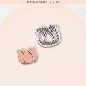 Flower Clay Cutter: Jewelry & Cookie Design (Digital STL File)