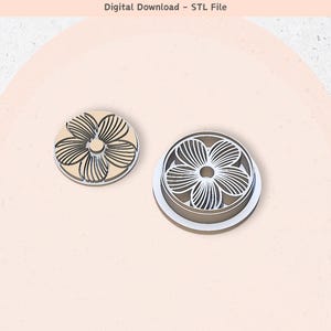Floral Clay Cutter for Polymer Clay Jewelry & Cookies (Digital STL File)
