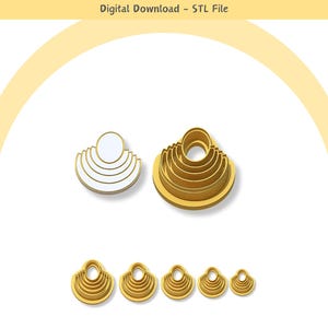 Unique Shape Polymer Clay Cutter STL File: Jewelry & Cookie Design (Digital Download)