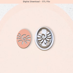 Floral Clay Cutter for Polymer Clay Jewelry & Cookies (Digital STL File)