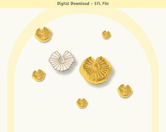 Seashell Clay Cutter: Polymer Clay Jewelry & Cookie Designs (Digital STL File)